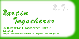 martin tagscherer business card